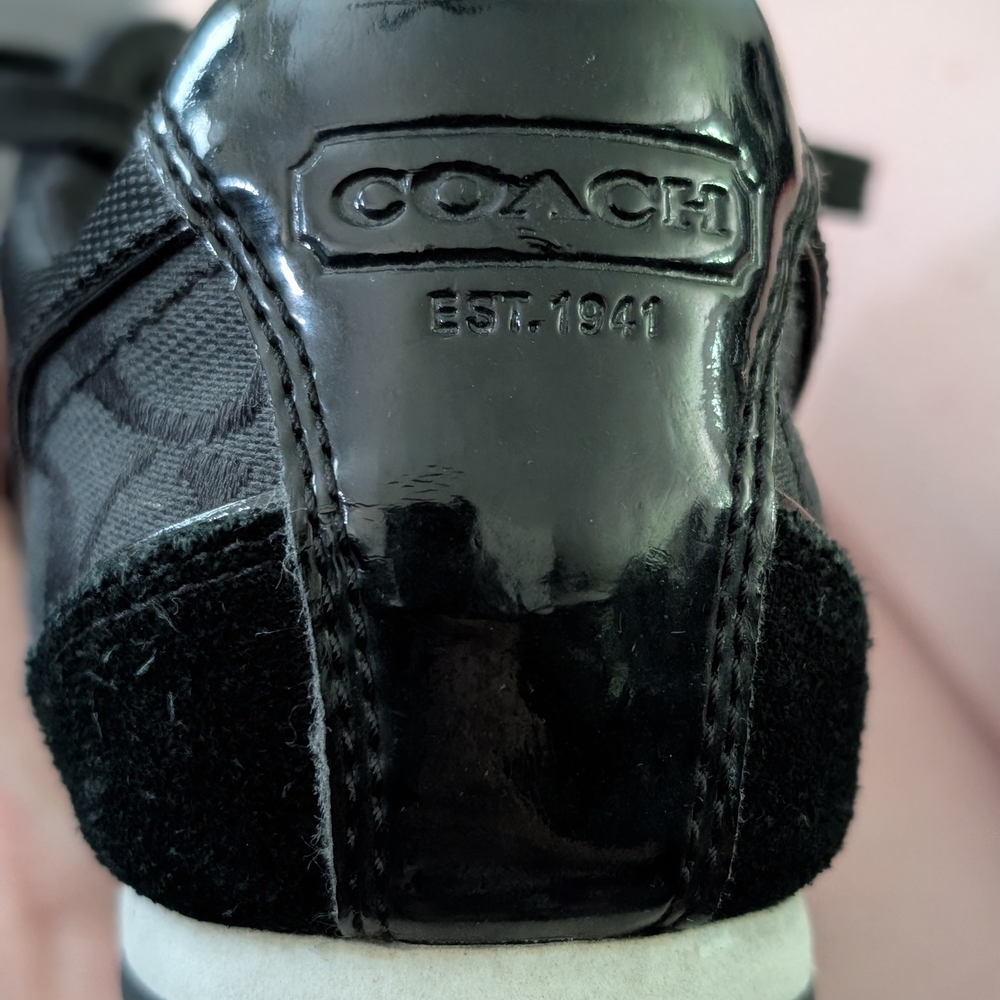 Coach Women's Black and Gray Sneakers - Picture 5 of 8